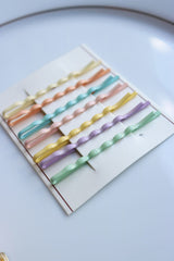 Set of 7 Pastel Twister Slider Pins