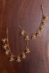 Single Line Small Jhumkas Ear Chain 1