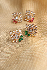 Kundan Rectangle Tilak Studs