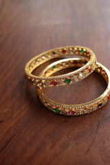 Set of 2 Navratna AD Bangles