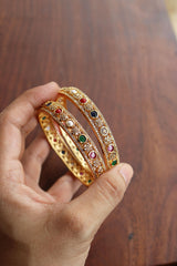 Set of 2 Navratna AD Bangles