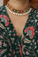 Kundan Multicolor Pearls Choker Set