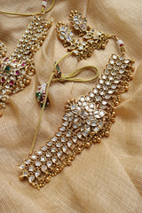 Kundan Paisley Statement Choker Set