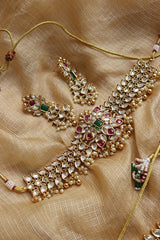 Kundan Paisley Statement Choker Set