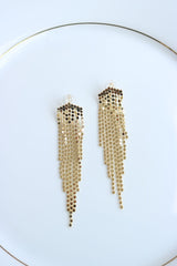 Gold Circles Tassel Earrings