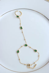 Green Stone Hand chain