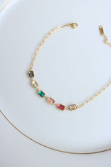 Multicolor Stones anklet