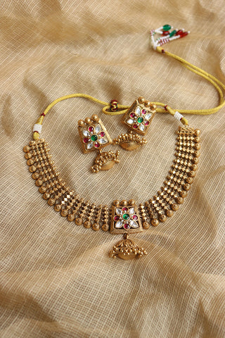 Antique Kundan Flower Set