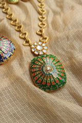 Fusion Meenakari Pendant Set