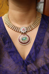 Antique Kundan Oval Set