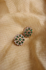 AD emerald Sunflower Studs