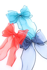 Organza Bow Barette