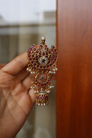 Double Chaand Jhumka Hair Jada Pin