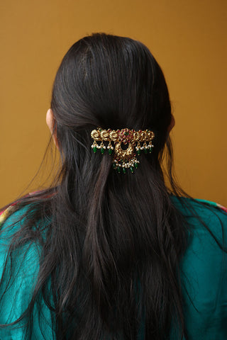 Peacock Chaand Buckle HairClip