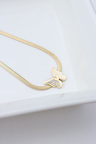 Butterfly Two Tone Necklace