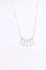 Silver Pearls Drop Chain