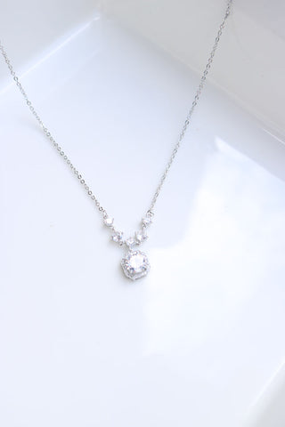 AD Silver Stone Pendant Chain