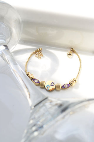 Purple Evil Eye Bracelet