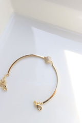 Gold AD Stones Ball Bracelet