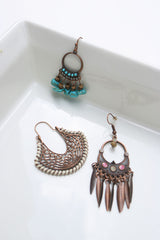 Tribal Color Bead Set of 3 Earrings