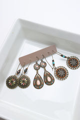 Multi Enamel Set of 3 Earrings