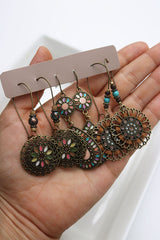 Multi Enamel Set of 3 Earrings