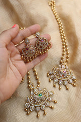 AD Haathi Maala Pendant Set