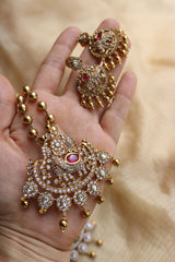 AD Haathi Maala Pendant Set