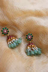 Flower Jadau Jhumkas