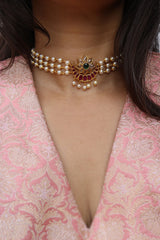 Pearl Chaand Choker Set