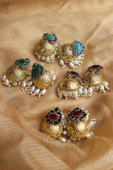 Dual Tone Color Pop Jhumkas