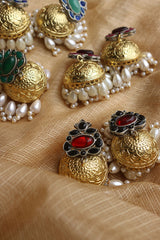 Dual Tone Color Pop Jhumkas