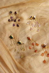 Semi Stone Chime Earrings