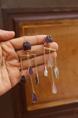 Semi Stone Chime Earrings