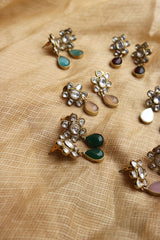 Dull gold Kundan Classic Drops