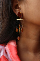 Semi Stone Chime Earrings