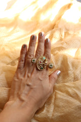 Jadau Dual Finger Ring