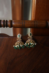 Small Green leaf Jhumkas