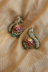 Jadau Peacock Jhumkas