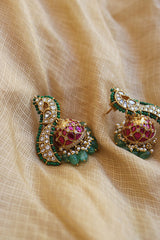 Jadau Peacock Jhumkas