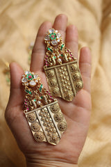 Adah Polki Shield Earrings