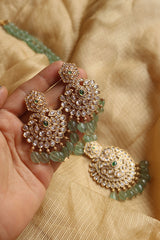 Green Kundan Maala Pendant Set