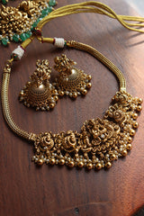 Lakshmi Peacock Close Neck Set