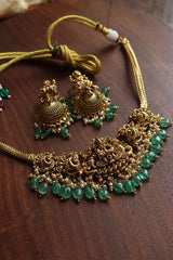 Lakshmi Peacock Close Neck Set