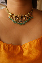 Lakshmi Peacock Close Neck Set