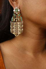 Adah Polki Shield Earrings