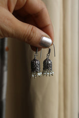 Small Pearl Cylinder Jhumkis