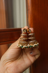 Antique Tilak beads Hasli Drops Set