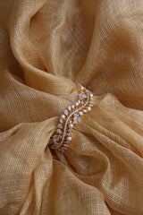 AD Gold Pearl Flower Kada