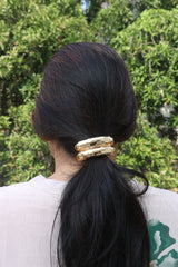 Gold Double Band Hair Tie